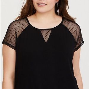 *Make offer!* Torrid Size 0 Polka Dot Raglan Tee